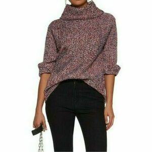 Rag & Bone Merino Wool Turtleneck Funnel Neck Tunic Oversized Sweater Size XS